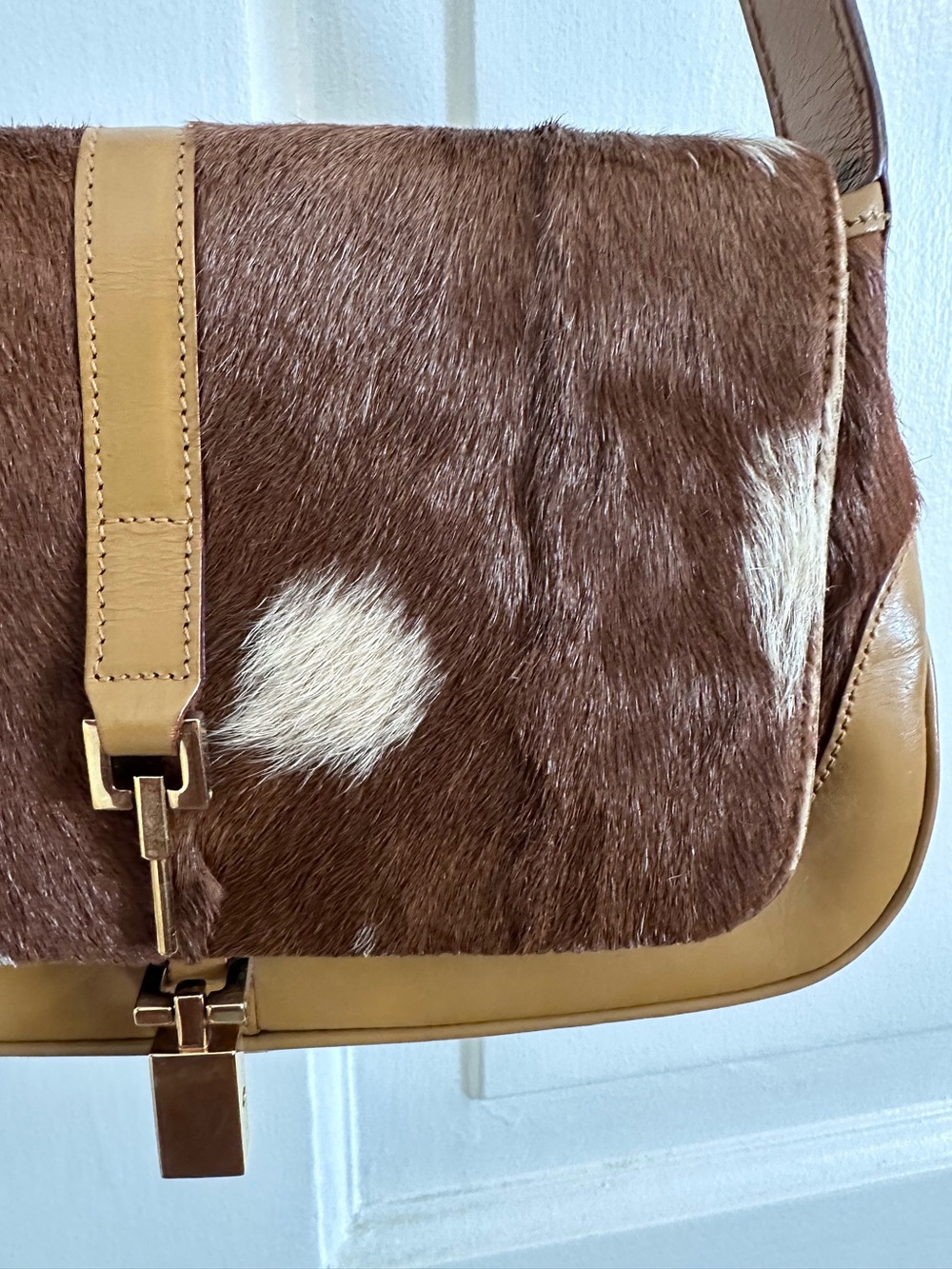Gucci Jackie Bag Pony Hair Calf Hair Vintage Tom Ford Shoulder Bag Leather Brown - Picture 12 of 15